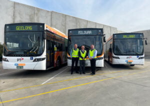 CDC VIC Bus Drivers Standing In Front Of Buses